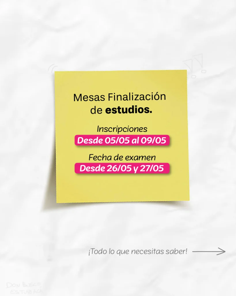 mesas de finalizacion 05/05