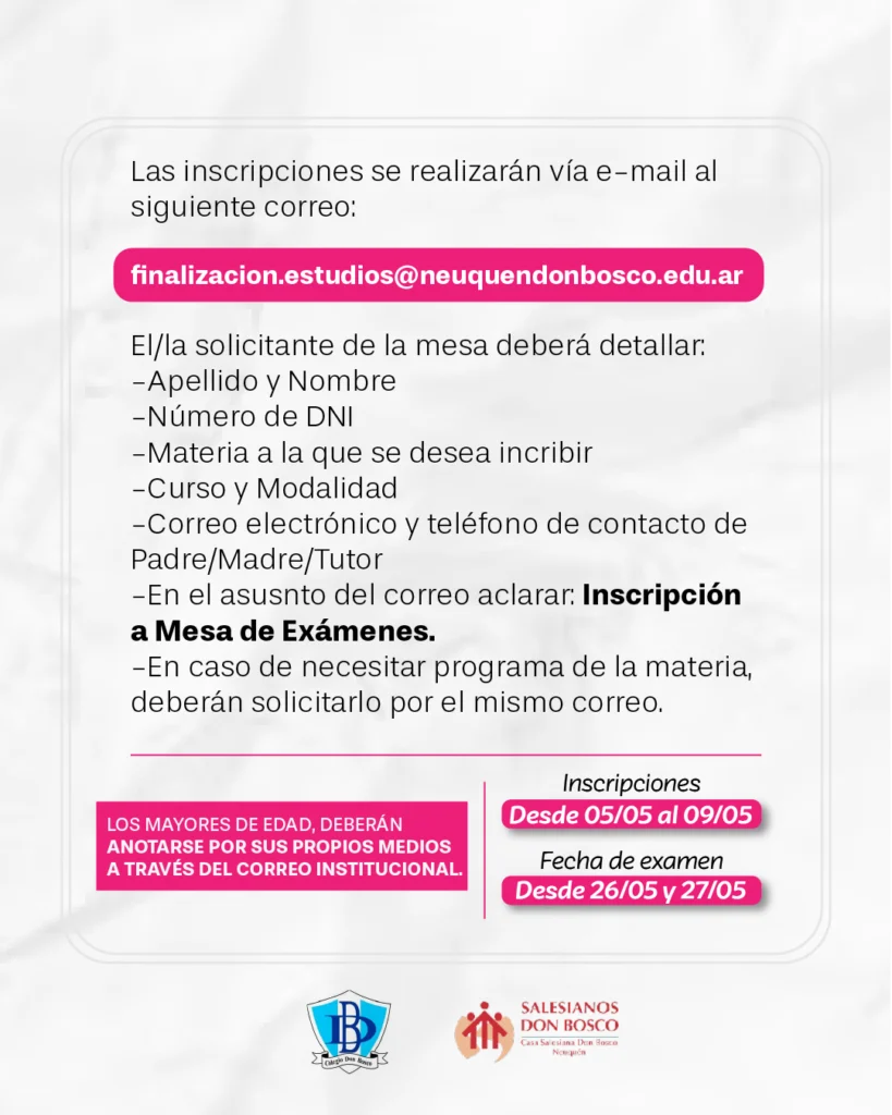 mesas de finalizacion 05/05