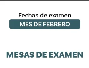 Mesas de examen Febrero