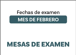 Mesas de examen Febrero